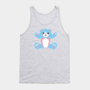 Transgender Pride Flag Teddy Bear Tank Top